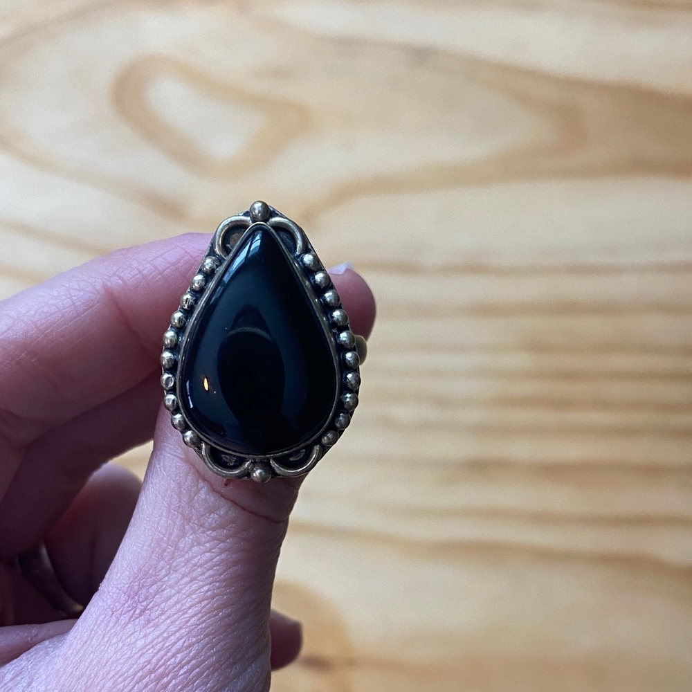 Black onyx ring